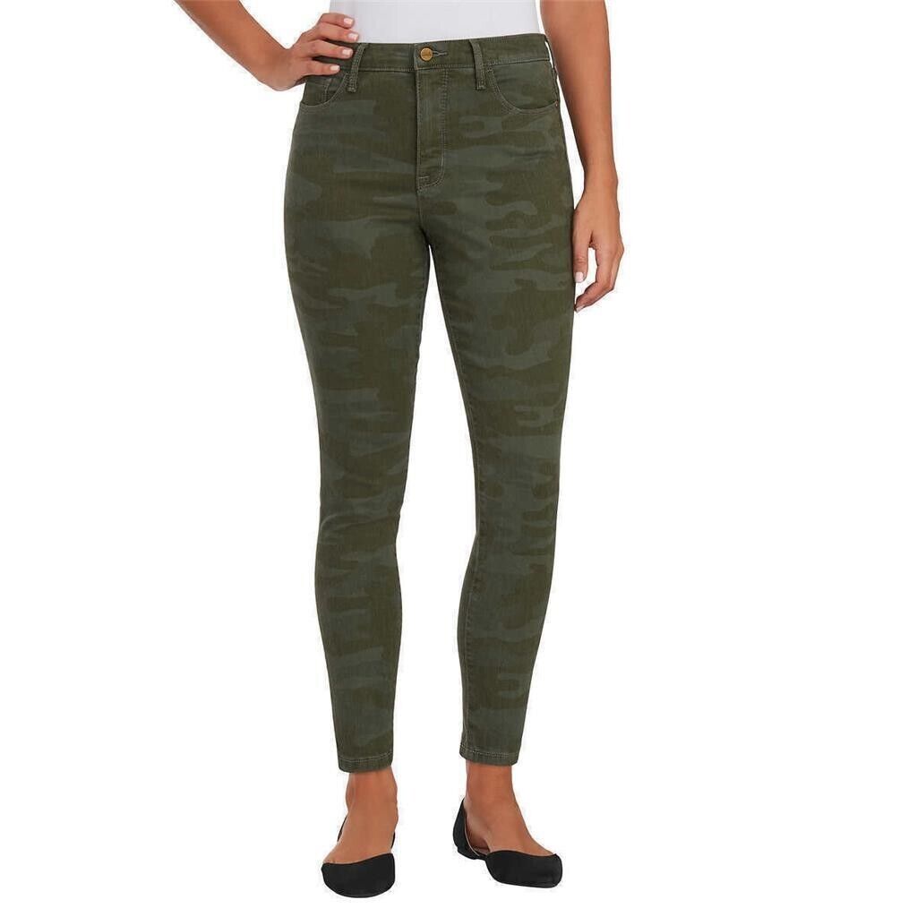Social Standard by Sanctuary High-Rise Skinny Jeans, GREEN CAMO, 16/33